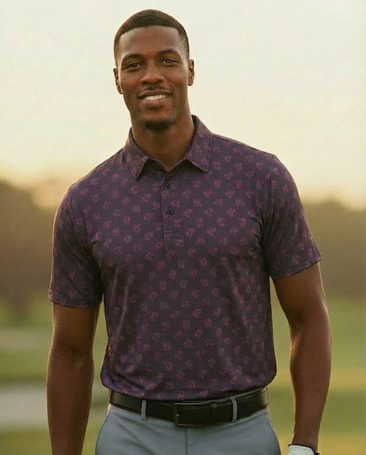 Effizy - The Desert Bloom - Unique Cactus Print Golf Polo